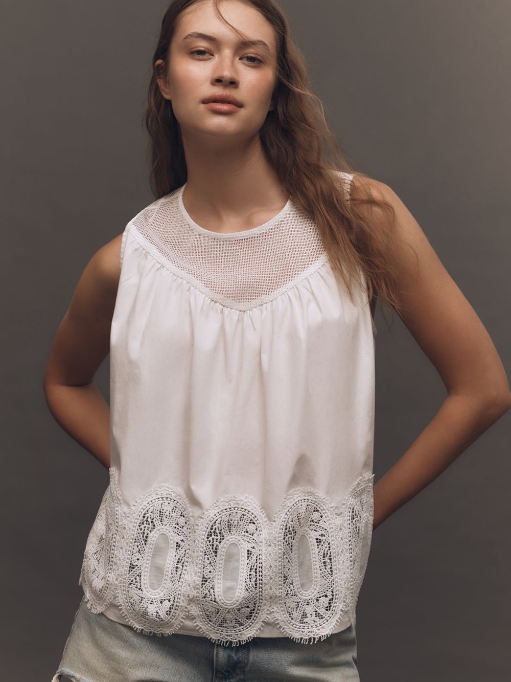 NWT Anthropologie Iris Poplin Sleeveless top by En Elly